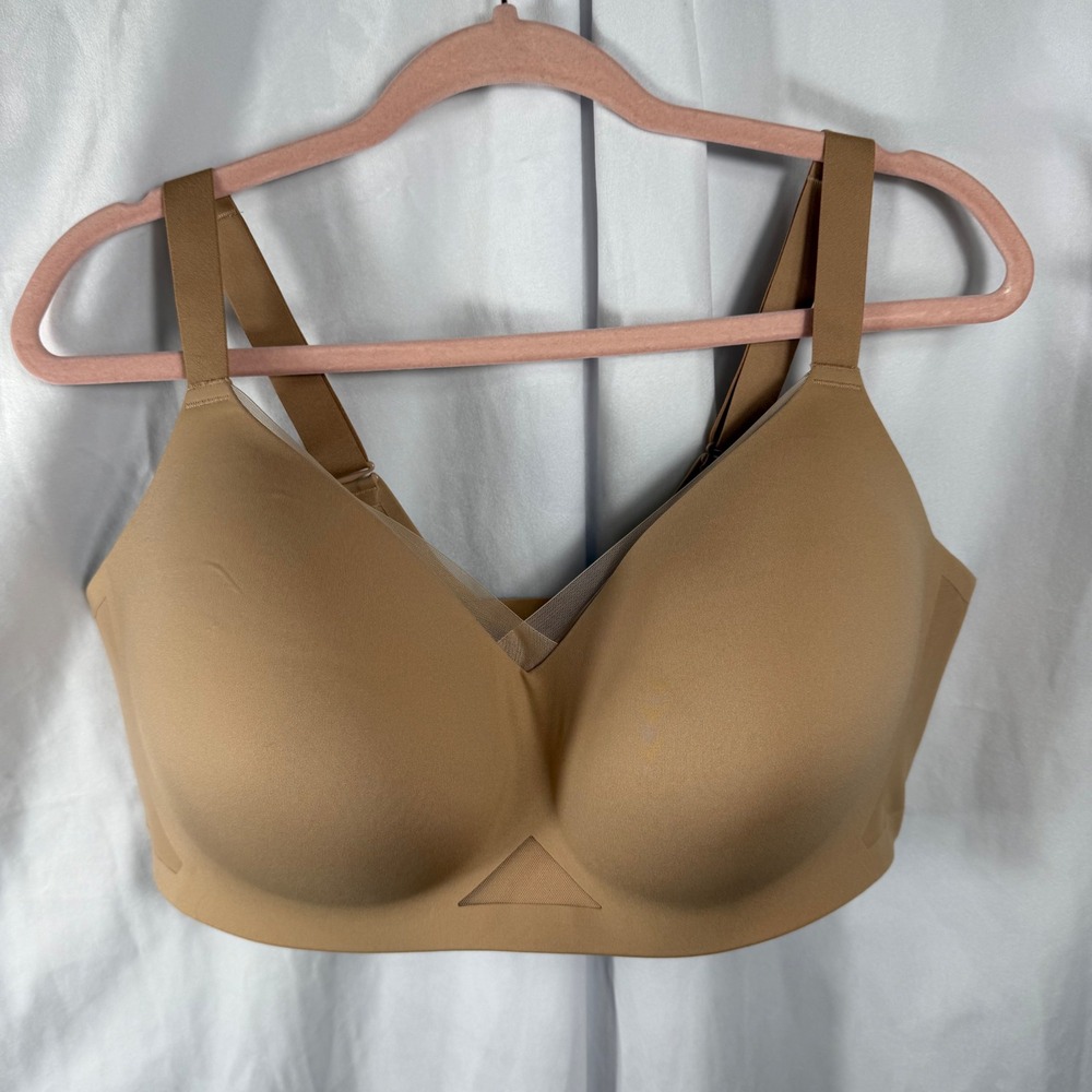 Honeylove Crossover Bra Tan Nude Wire-Free Support 42DD E BRBR00048 NWT